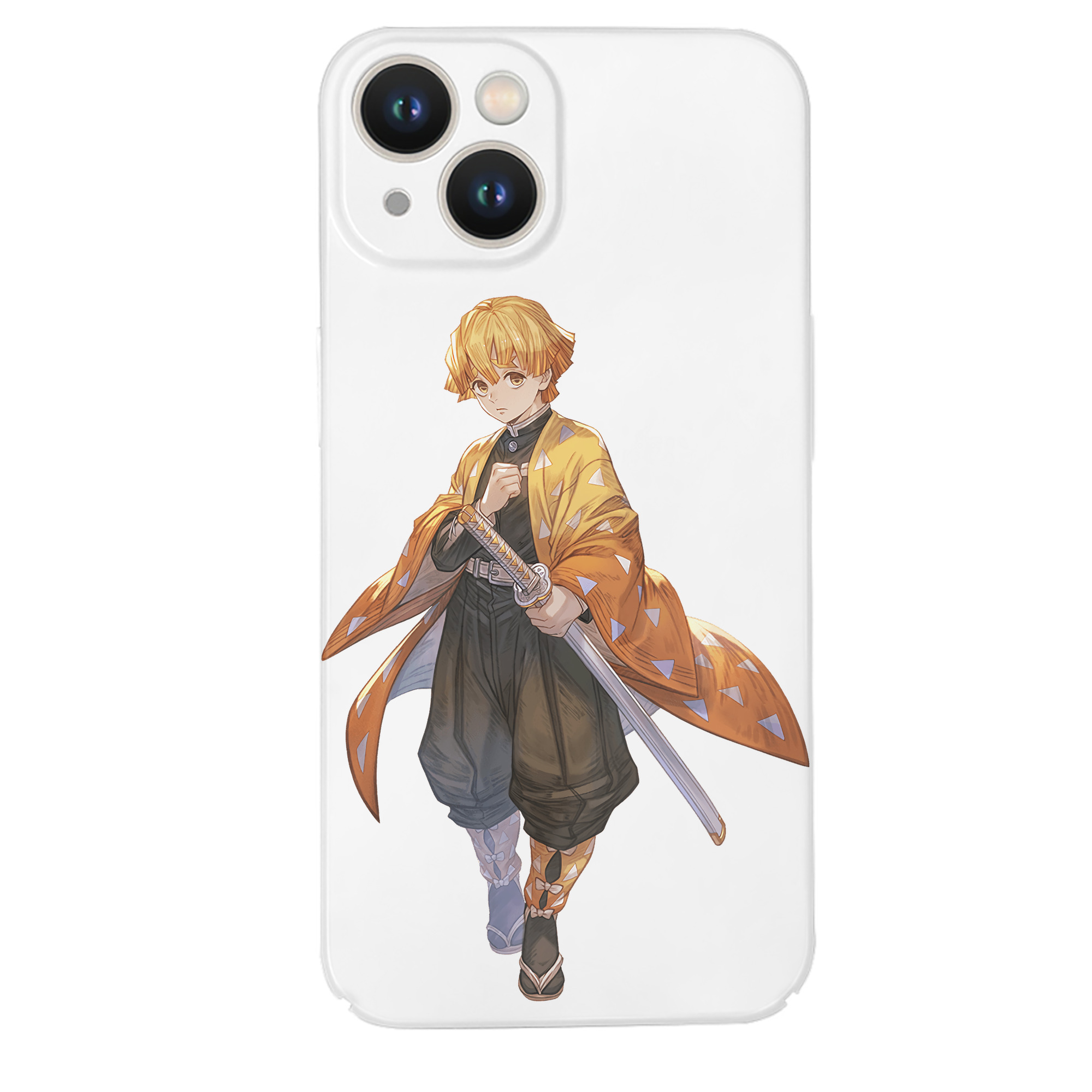 （画像用） 鬼滅の刃（きめつのやいば）我妻 善逸／あがつま ぜんいつ Agatsuma Zenitsu 【iPhone 14シリーズ対応】ハードケース